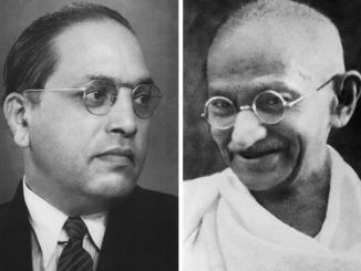 Ambedkar-Gandhi pic