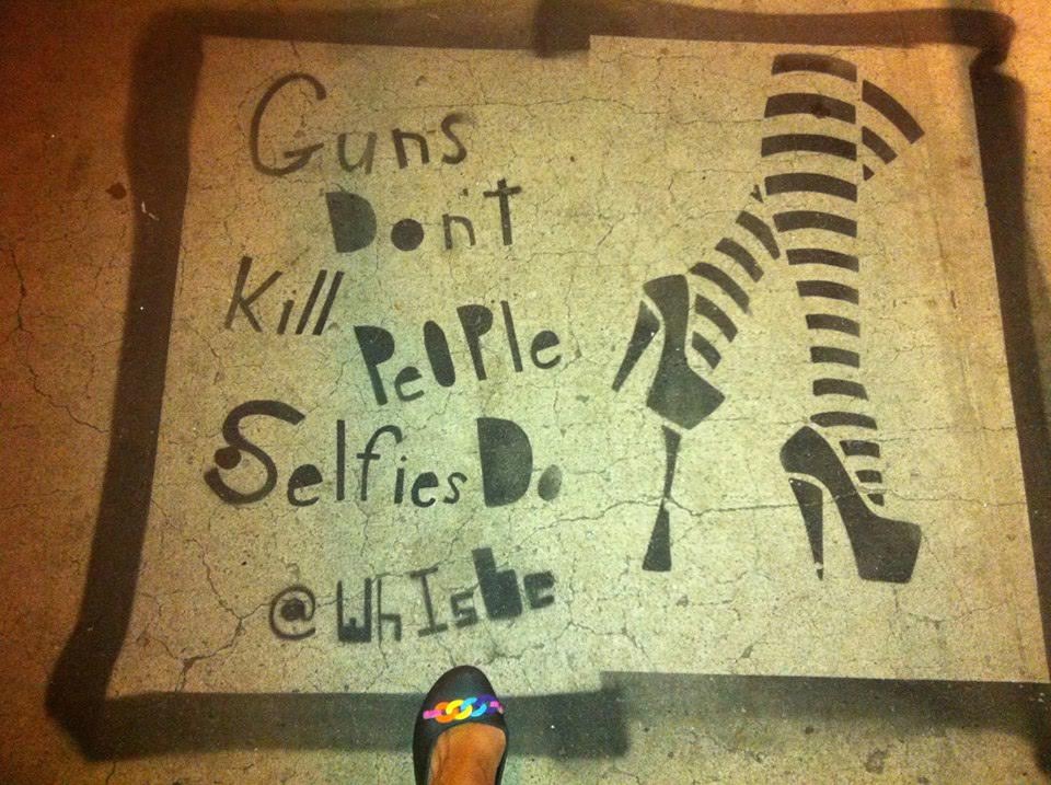 Guns don’t kill: outside a dance disco on Houston St